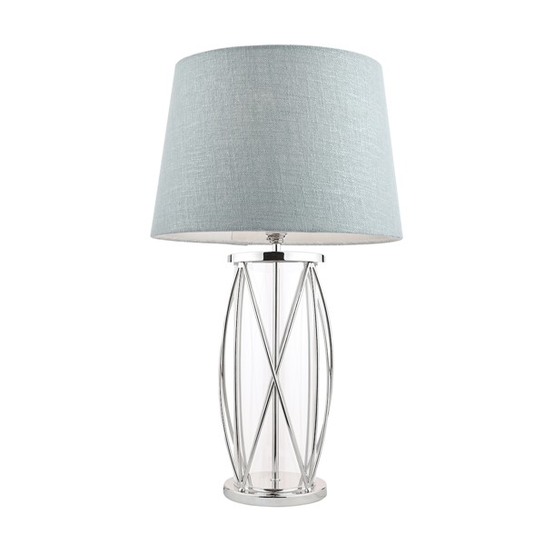 (image for) Laura Ashley Beckworth Large Table Lamp Polished Nickel Glass Base Only